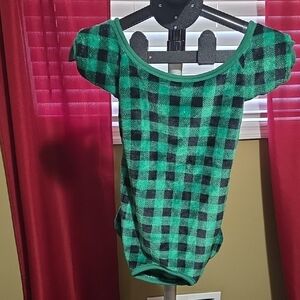 Green and Black Checkered Dog Shirt